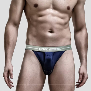 Marsupio biancheria intima da uomo pantaloni triangolari traspiranti U Design convesso di seta di ghiaccio pantaloncini da uomo per adulti - Product Image 3