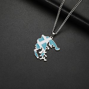 Collier pendentif <span class=keywords><strong>carte</strong></span> de pays européen Ukraine allemagne France italie acier inoxydable drapeau de pays <span class=keywords><strong>carte</strong></span> colliers bijoux de mode - Product Image 3