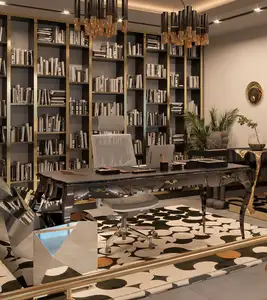 Luxe personnalisé prix d'usine mobilier en bois massif de luxe table de bureau bureau moderne bureau à domicile bureau BOULEVARD