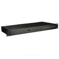 Boîtier de montage en rack 1U en aluminium brossé noir, extrusion de tôle, pour électronique, avec ventilation, IP54, ISO9001, ODM