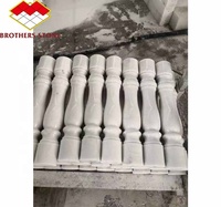 Moderne brillant Guangxi blanc marbre résistant à l'eau main courante colonne escaliers balcon décorations pour la maison à la main