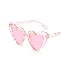 24 couleurs, nouvelle mode, vente en gros, lunettes de soleil roses en forme de cœur, lunettes de soleil pour femmes, lunettes de soleil en forme de cœur