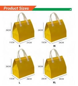 Sacs isothermes personnalisés en non-tissé coloré avec revêtement en aluminium pour plats à emporter et aliments réfrigérés - Product Image 6