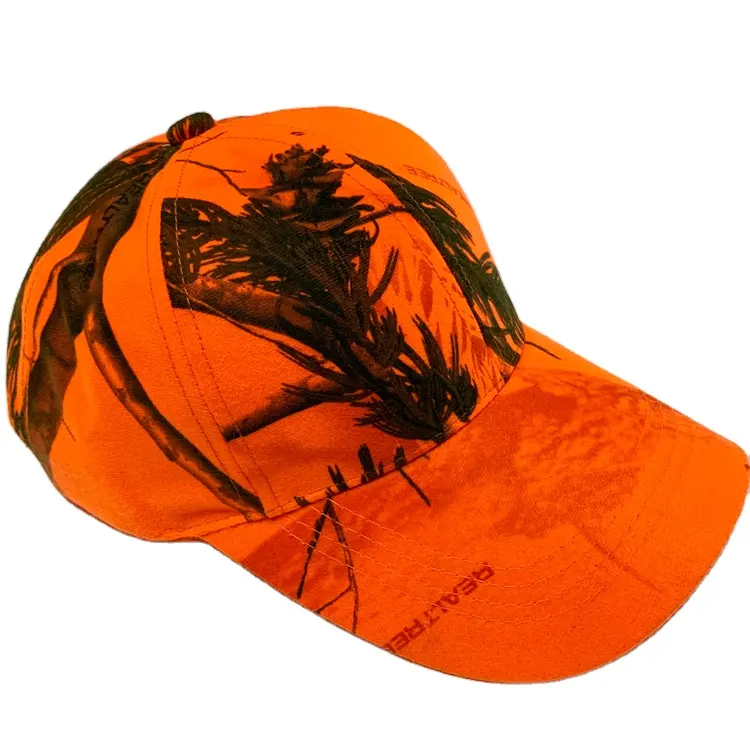 Hunter fluorescent orange hunting cap Outdoor Jungle Fishing Baseball Hat Man Camouflage Hunting Hat from Feitu Outdoor