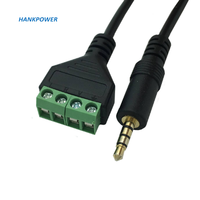 Connecteurs de câble OEM Factory 3,5 mm 4 pôles stéréo TRRS mâle vers AV 4 broches bornier à vis vert Balun