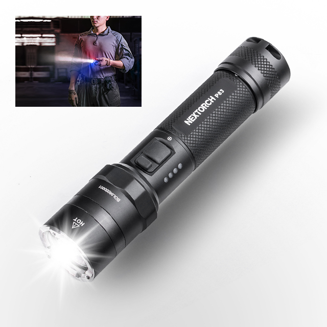 1300 Lumen USB Rechargeable Aluminum Alloy Tactical Flashlight IP68 Rating for Outdoor Equipment