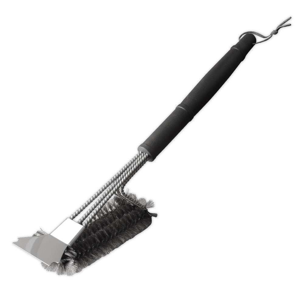 white Wire cleaning brush with scraper