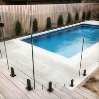 Garde-corps en verre antirouille pour piscine, clôtures extérieures en verre pour terrasse, balustrades intérieures en verre SS304 SS316 SS2205