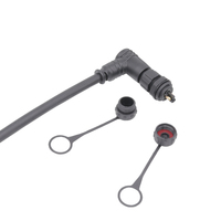 AOHUA Connecteur en L mâle femelle personnalisé M12 Montage sur panneau Prise mâle en plastique 2 broches pour application d'éclairage LED