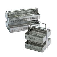 Good Quality Histology Tissue Slide Staining Rack Stainless Steel Rack for Microscope Slide Staining