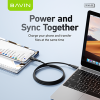 BAVIN CB361 Silicone PD 60W 3 Couleurs Type C Câble USB de Transmission de Données pour Téléphone IOS 15 16 Pro Max