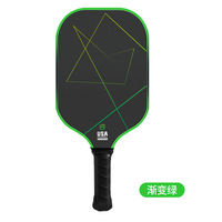 Raquette de pickleball professionnelle en fibre de carbone noire de 16 mm avec noyau en nid d'abeille pour joueurs professionnels (vente en gros)