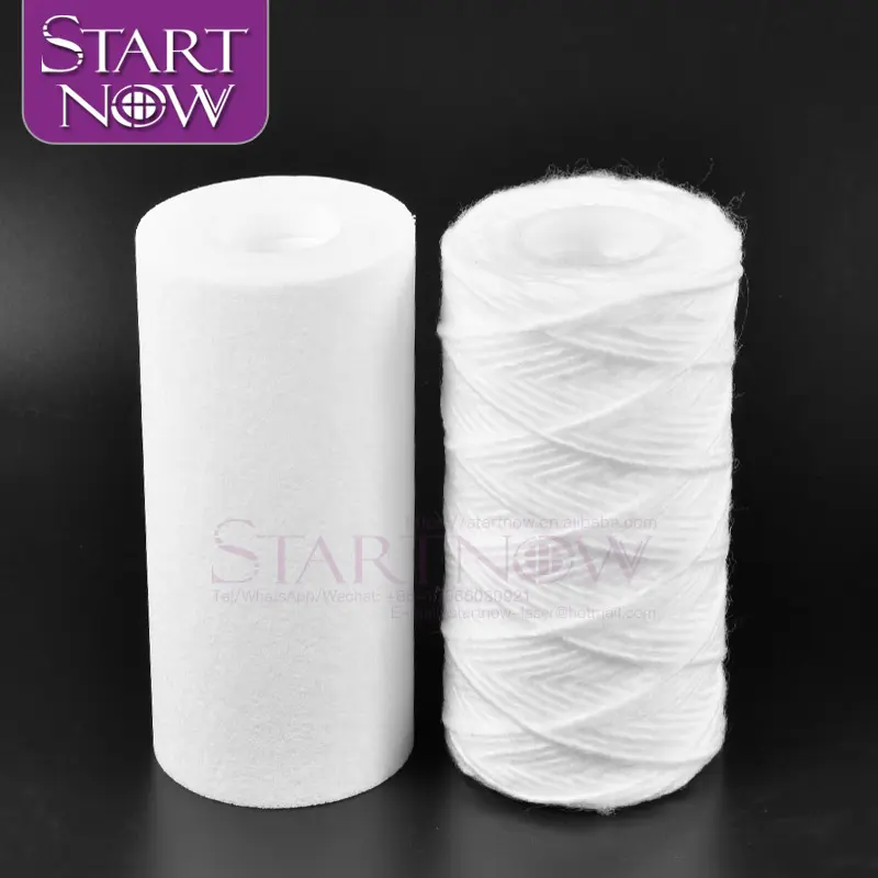 Filter Cartridge Water Purifier 5 / 10 Inch 5-Micron Sediment PP Cotton or Wire Wound For Water Chiller Water Filter System