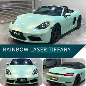 สติ๊กเกอร์ติดรถยนต์สีเขียวคาเมเลี่ยนแบบม้วน พร้อมฟิล์มไล่อากาศ แผ่นฟอยล์ตกแต่งแบบกลิตเตอร์ - Product Image 2