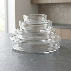Boîte de Pétri P003-18-00-J 60 mm. Pipette compte-gouttes en verre borosilicate de qualité supérieure, directement de l'usine, pour cosmétiques et produits pharmaceutiques, en provenance de Thaïlande - Product Image 1