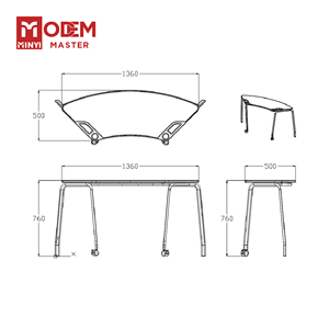 Dome bán buôn hiện đại nội thất trường học thiết lập đào tạo bảng & ghế 2 người lớp học bàn học cho Đại Học - Product Image 3