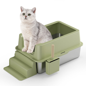 Durable Multicolore Grande Capacité Storagel Pas Cher Portable De Luxe En Acier Inoxydable Litière Pour Chat Pet Toilette Chat <span class=keywords><strong>Bac</strong></span> <span class=keywords><strong>À</strong></span> <span class=keywords><strong>Sable</strong></span> - Product Image 4