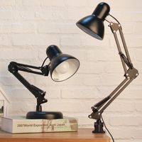 Pince de lecture professionnelle à Led avec bras Long, en fer forgé américain, pince d'apprentissage, lampe de Table