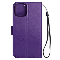 Casing Ponsel Kulit PU Lembut Iphone 11/11 Pro/11 Pro Max, Casing Penutup Belakang Dompet Slot Kartu Flip untuk Iphone 13/13 Pro Max/13 Mini