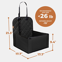 Siège d'auto pour chien extra stable pour chiens de petite à moyenne taille Parois renforcées et 3 ceintures Siège d'auto étanche pour animaux de compagnie pour l'arrière et l'avant