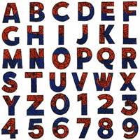 Vente en gros de patchs thermocollants brodés araignée rouge personnalisés avec lettres chiffres logos et badges bricolage vêtements chapeaux sacs à dos jeans