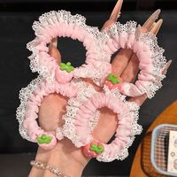 Chouchous pour cheveux en tissu dentelle ethnique coréenne, accessoires mignons pour fêtes, lot de 2 pièces pour filles et femmes