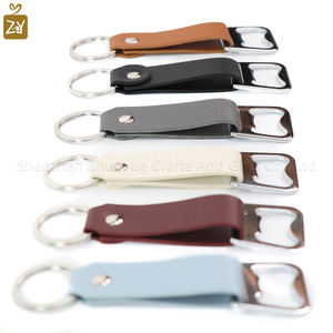 YY en Stock abrebotellas llavero PU cuero cerveza abridor llavero grabado cerveza abridor novio padrinos de boda regalos - Product Image 5