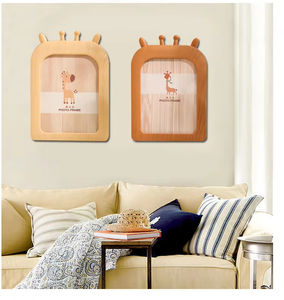 Cadres photo en bois modernes pour la famille, ornements de bureau de dessin animé, cadre photo mural - Product Image 4