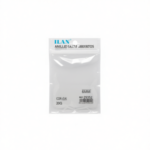 อิลโอเพ่นจัมป์ริงส์ 6 มม. 20 กรัม 200 ชิ้น อุปกรณ์ทำเครื่องประดับสีทองคำขาว - Product Image 1