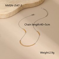 Nouveauté : Collier ras du cou plaqué or avec chaîne à billes multiples et perles, bijou pour femme
