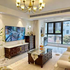 BALOM Fabrication directe Meuble TV en bois massif de style européen classique sur mesure Fabricant de meubles de luxe pour salon - Product Image 3