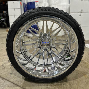 RCSR OEM ODM Llantas Forjadas de 2 Piezas de 24, 26 y 28 Pulgadas con Diseño Cóncavo, Plateadas, 5x114.3 6x139.7 para Jeep de 6 Birlos y Chevrolet Bel Air - Product Image 2