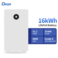 Batterie lithium Deye RW-F16 murale Lifepo4, prix d'usine, 15 kW, 300 Ah, 314 Ah, 15 kWh, 16 kWh pour usage domestique