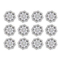 Berry Conchos avec Vis Métal Fleur Strass Conchos Strass Cheval Selle Western Bridle Pack de