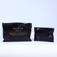 Sacs refermables biodégradables de haute qualité, sacs à fermeture éclair noirs givrés avec logo, taille personnalisée acceptée, emballage pour vêtements et sous-vêtements