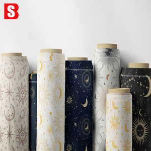 2025SS accepte l'impression numérique personnalisée Liberty Tana Lawn 100% tissu en coton avec des motifs de <span class=keywords><strong>nuit</strong></span> étoilée de lune étoilée imprimés pour les vêtements - Product Image 1