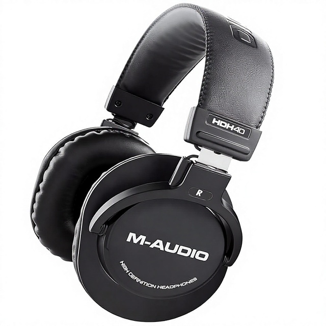 M-AUDIO HDH40 Ear Studio Headphones Closed Back Design Flexible Headband 27m Cable Active Noise Cancellation Studio Monitoring