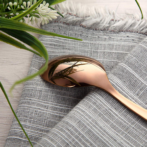 Precio de fábrica Talheres De Luxo Juego de cubiertos reutilizables Juego de cubiertos de acero inoxidable de oro rosa - Product Image 4