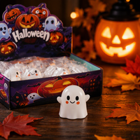 Jouets de décompression musicaux à modeler en boue, en forme de fantôme amusant, pour Halloween aux États-Unis, avec son claquant et son ressort de résonance