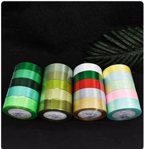 เอเวอร์กรีนแรป ขายส่ง ชุดริบบิ้นผ้าซาตินหลากสีขนาด 2.5 ซม. สำหรับตกแต่งคริสต์มาส ของเล่นเสริมพัฒนาการเด็ก งานประดิษฐ์ DIY - Product Image 5