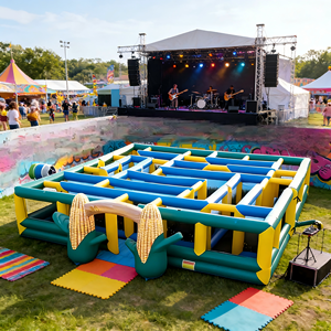 Vente flash : labyrinthe gonflable pour adultes <span class=keywords><strong>pas</strong></span> <span class=keywords><strong>cher</strong></span>, jeu de labyrinthe gonflable, équipement de terrain de jeu géant en plein air - Product Image 6