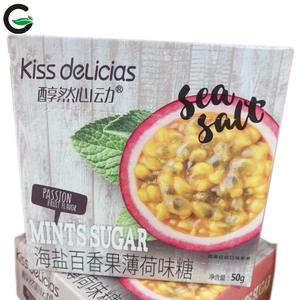 Caramelos de Sal Marina con Sabor <span class=keywords><strong>a</strong></span> Maracuyá y Menta Haiyichunran Heart-Beating, 50g, Caramelos sin Azúcar con Sabor <span class=keywords><strong>a</strong></span> Fruta, Empacados en Bolsa - Product Image 3