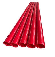 Tuyau en acier de protection incendie revêtu d'époxy approuvé UL/FM, tube de sprinkler en acier au carbone recouvert de rouge