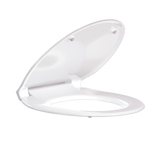 Forme allongée en gros blanc sans changement de couleur résistant aux rayures siège de toilette à fermeture en douceur - Product Image 1