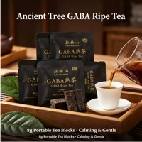Briques de thé Pu'er GABA, blocs de thé portables de 8g, 8 paquets au total 64g pour une infusion quotidienne