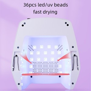 Lampe UV LED rechargeable 72W pour séchage rapide des ongles, blanc rose, avec minuteur 30s 60s 99s pour salon de manucure - Product Image 3