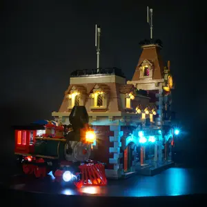 Mainan DIY Lampu LED Kit untuk LEGO 71044 Kereta Api dan Stasiun (Blok Set Tidak Termasuk)