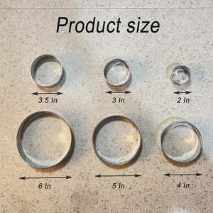 Wholesale Round Different Size Bake <b>Cake</b> Mousse Ring 11 Pcs Stainless Steel Metal 3d Custom Cookie <b>Cutter</b> - Product Image 3