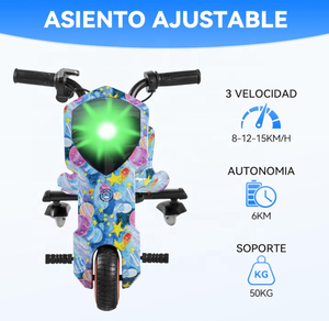 Disponibile in Messico MZ008 Auto Elettrica <span class=keywords><strong>a</strong></span> Spinta per Bambini 5-8 Anni, Triciclo Elettrico con Luci LED e Pedali - Product Image 4