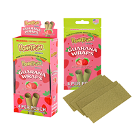 Honeypuff Guarana Wraps King Size, sans tabac, sans nicotine, feuilles à rouler, 4 par sachet, infusées d'énergie naturelle